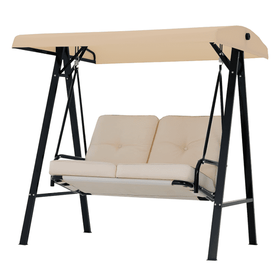 Garden Winds Custom Fit Replacement Canopy Top Cover Compatible with The Aecojoy Gigette W008616207 2 Person Swing - Upgraded Performance RIPLOCK 350 Fabric