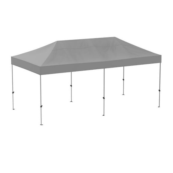 Garden Winds Custom Fit Replacement Canopy Top Cover Compatible with The Cobizi SPC000027_GR_P_1 10' x 20' Pop Up Canopy Tent - Upgraded Performance RipLock 350 Fabric - Slate Gray