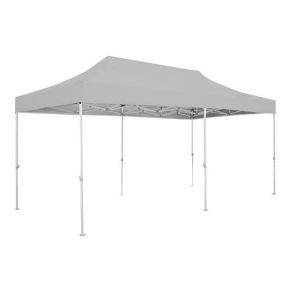 Garden Winds Custom Fit Replacement Canopy Top Cover Compatible with The Hoteel SWWL-SPC000088_W_1 10' X 20' Pop Up Tent - Upgraded Performance RipLock 350 Fabric - Slate Gray