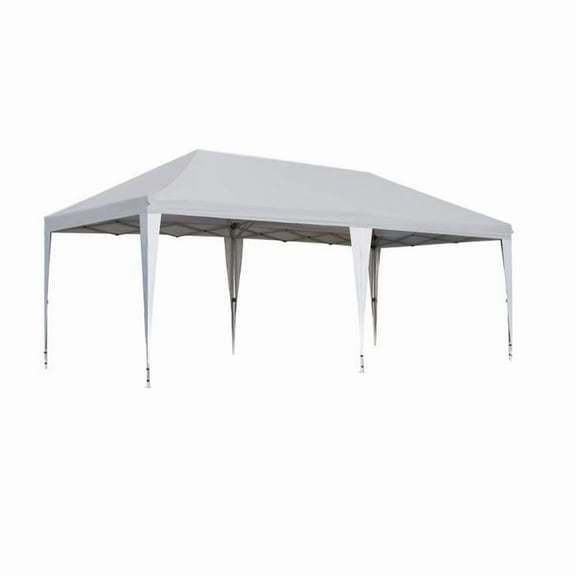 Garden Winds Custom Fit Replacement Canopy Top Cover Compatible with The Quictent 1205-NS, 1205NS, HSLT1205NS 10' x 20' Pop Up Canopy Tent - Upgraded Performance RipLock 350 Fabric - Slate Gray