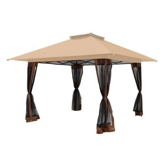 Garden Winds Custom Fit Replacement Canopy Top Cover Compatible with The Quictent DCK1212MS 13' x 13' Pop Up Gazebo - Upgraded Performance RipLock 350 Fabric