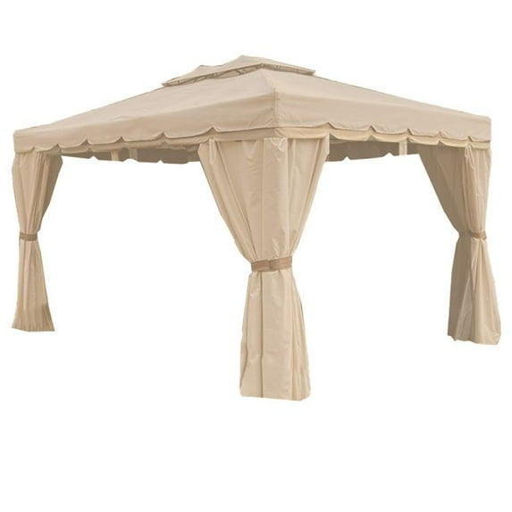 Garden Winds Custom Fit Replacement Canopy Top Cover Compatible with The Sojag Roma 10' x 12' Sun Shelter Gazebo - Upgraded Performance RipLock 350 Fabric