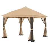 Garden Winds Custom Fit Replacement Canopy Top Cover Compatible with The Yaheetech 614334, 6016951 11  x 11  LED Pop Up Gazebo - Upgraded Performance RipLock 350 Fabric