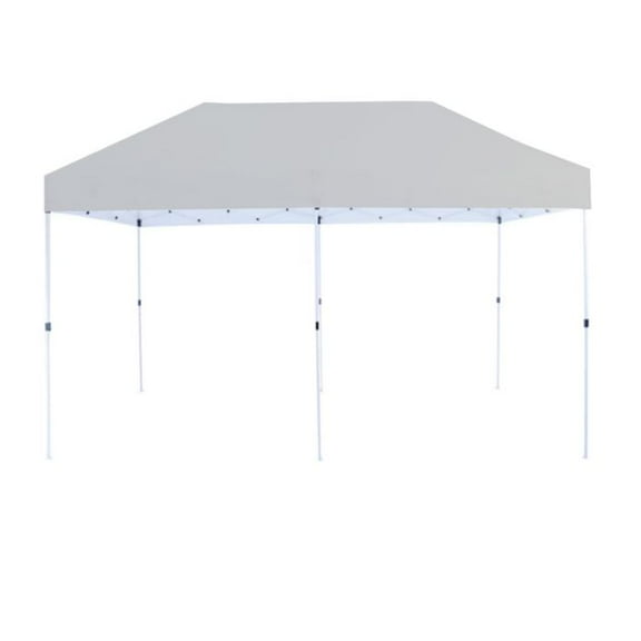 Garden Winds Custom Fit Replacement Canopy Top Cover Compatible with Z-Shade ZS2010EVRWH300 20' x 10' Rectangle Pop Up - Upgraded Performance RipLock 350 Fabric - Slate Gray