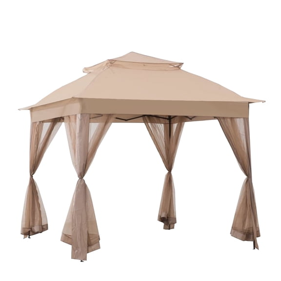 Garden Winds Custom Fit Replacement Canopy Top Cover Compatible with The A109000102 11x11 Pop Up Gazebo - Upgraded Performance RIPLOCK 350 Fabric…