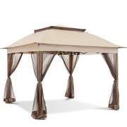 Garden Winds Custom Fit Replacement Canopy Top Cover Compatible with The Joyside 11x 11 Pop Up Gazebo - Upgraded Performance RIPLOCK 350 Fabric
