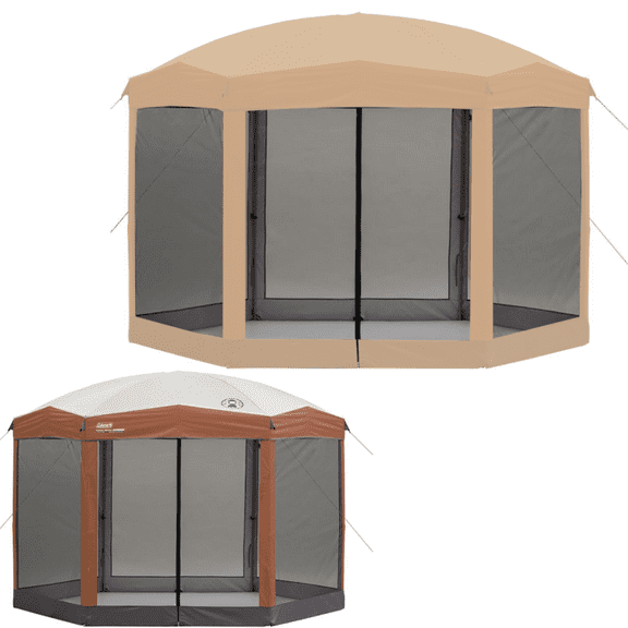 Garden Winds Custom Fit Replacement Canopy Top Cover and Netting Set Compatible with The Coleman Back Home Portable 10x12 2000013063 Gazebo - Upgraded Performance RipLock 350 Fabric