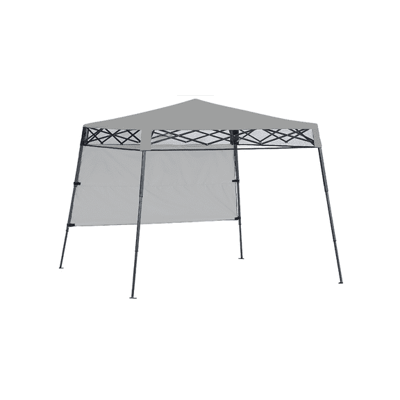 Garden Winds Custom Fit Replacement Canopy Top Cover and Sunshade Compatible with Quik Shade Go Hybrid Tangkula Base 7' x 7', Canopy Top 6' X 6' - Upgraded Performance RIPLOCK 350 Fabric - Slate Gray