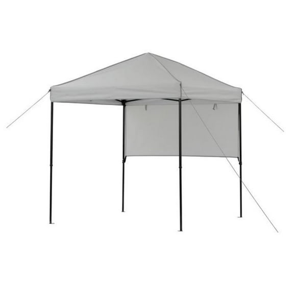 Garden Winds Custom Fit Replacement Canopy Top Cover and Sunwall Compatible with The WMT-060685, 30432 6' x 6' Pop Up Canopy - Upgraded Performance RipLock 350 Fabric - Slate Gray