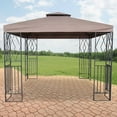 thumbnail image 1 of Garden Winds Diamonds 10’ x 10’ Gazebo Replacement Canopy, Beige, RipLock Fabric, UV Treated, Water Resistant, 1 of 6