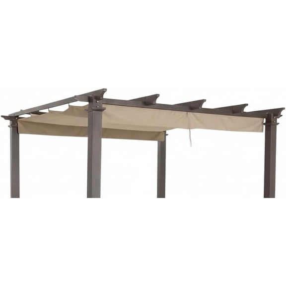 Garden Winds Durable 350 Replacement Canopy Top Compatible with Hampton Bay 10' x 10' Pergola Model GFM00467F - Beige