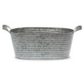 thumbnail image 1 of Garden Winds Jillian Oblong Galvanized Metal Ridge Container - Med 12in, 1 of 4
