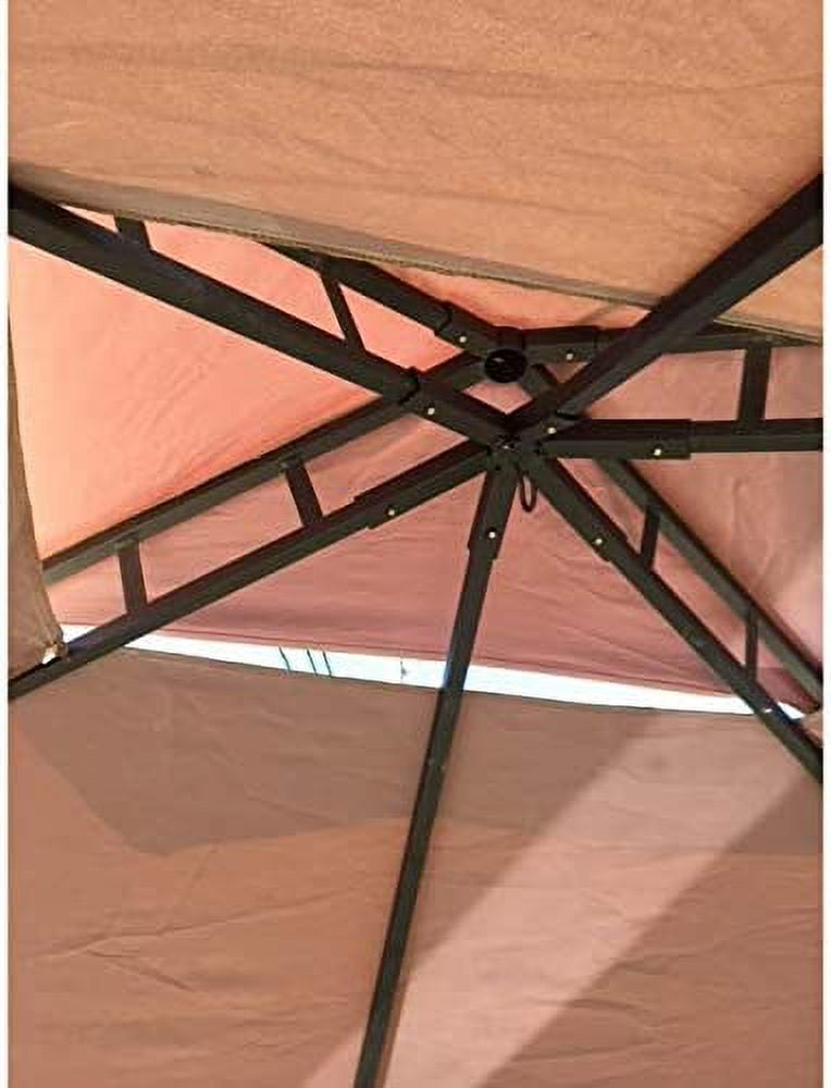 Beige Whisper Two-Tiered Grill Gazebo Replacement Canopy