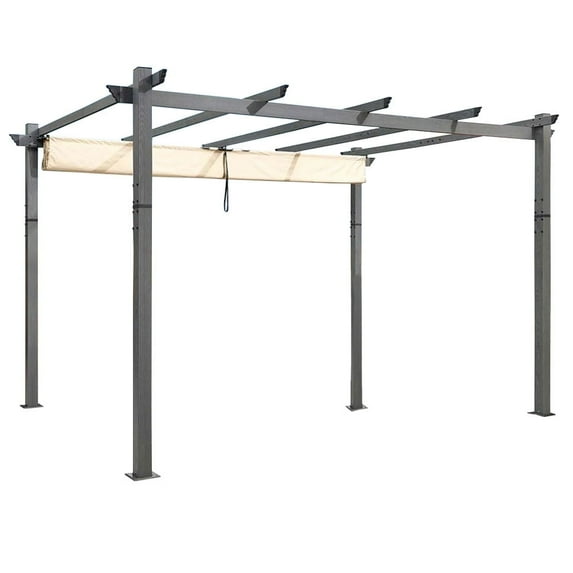 Garden Winds Replacement Canopy Top Cover Compatible with Purple Leaf ZYMPG1013 Pergola, DOMI 10x13 Pergola, Kozyard 10x13 Pergola and Universal to Most 10' x 13' Retractable Pergolas - Riplock 350