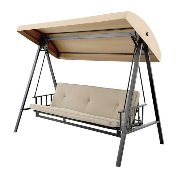 Garden Winds Replacement Canopy Top Cover Compatible with The Brown Track Side Arm Swing - RipLock 350