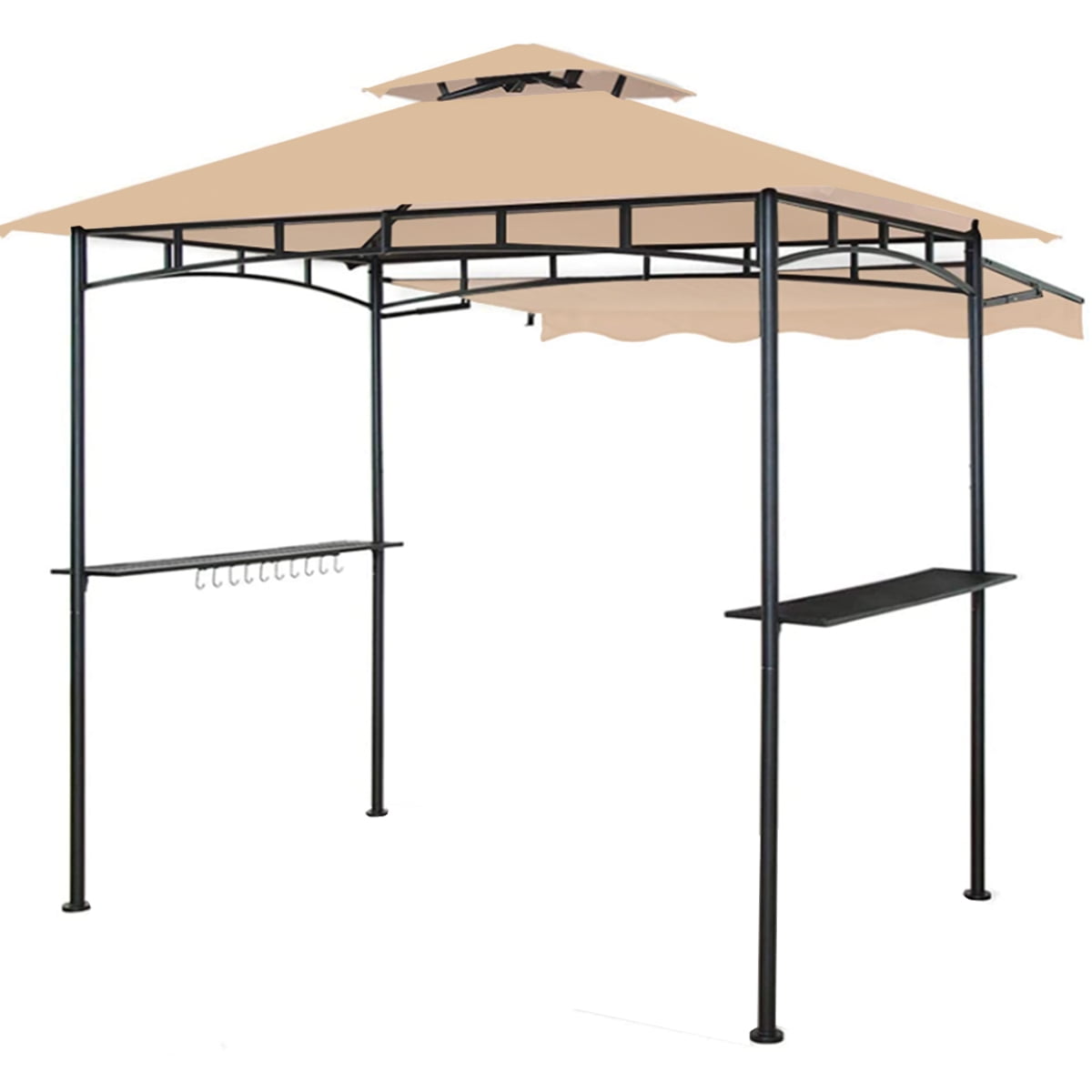 Charmeleon Beige Whisper Two-Tiered 8' x 8' Grill Gazebo Canopy
