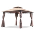 thumbnail image 1 of Garden Winds Replacement Canopy Top Cover Compatible with The FDW 10x10 Gazebo - Riplock 350 Beige, 1 of 10