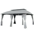 thumbnail image 1 of Garden Winds Replacement Canopy Top Cover Compatible with The Grand Patio 13' X 20' Gazebo - RipLock 350 - Slate Gray, 1 of 8