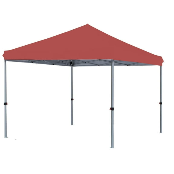 Garden Winds Custom Fit Replacement Canopy Top Cover Compatible with The MASTERCANOPY ABCCANOPY COOSHADE E-Z UP Ambassador 10' X 10' Pop Up Canopy Tent - Upgraded Riplock 350 Fabric - Cinnabar