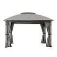 thumbnail image 1 of Garden Winds Replacement Canopy Top Cover Compatible with The Monterey Park Gazebo - RipLock 350 - Slate Gray, 1 of 7