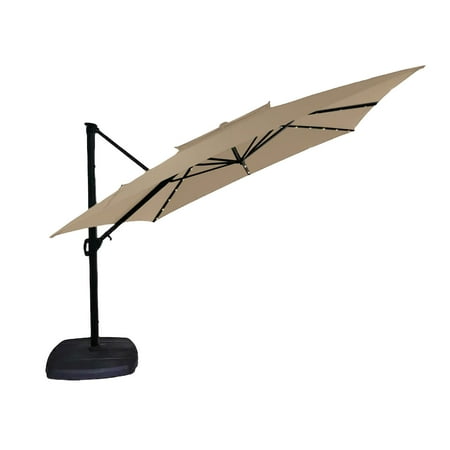 Garden Winds Replacement Canopy Top Cover Compatible with The Simply Shade Two Tiered Square Solar Umbrella - RipLock 500