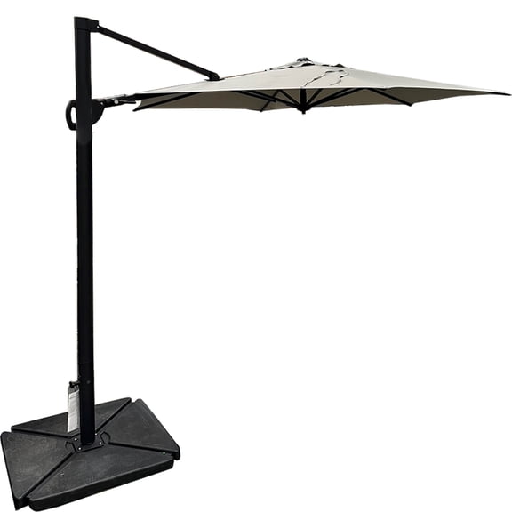 Garden Winds Replacement Canopy Top Cover Compatible with The Style Selections AG5C-27-LS 9ft Offset Umbrella - RipLock 350 - Slate Gray