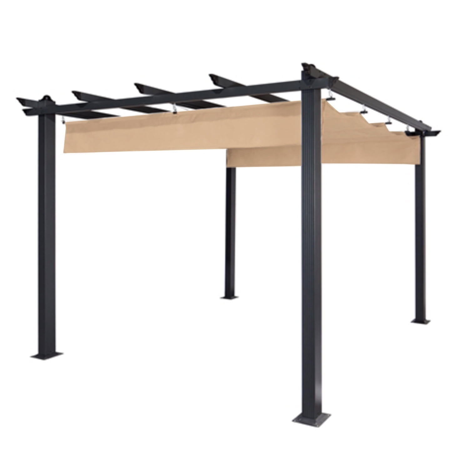 Beige Whisper 9' x 9' Retractable Pergola Canopy Replacement