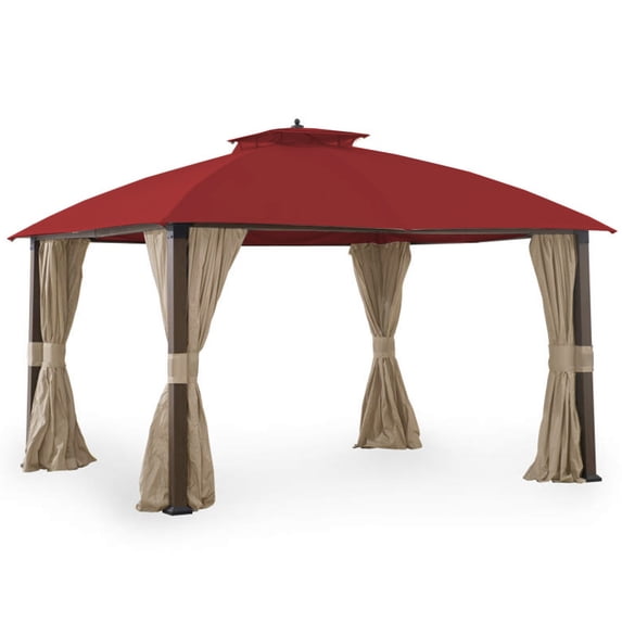 Garden Winds Replacement Canopy Top Cover for Broyhill Eagle Brooke Gazebo - Riplock 350 - Cinnabar