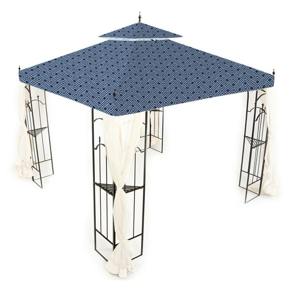 Garden Winds Replacement Canopy Top Cover for the Arrow Gazebo -Standard 350 - Midnight Trellis