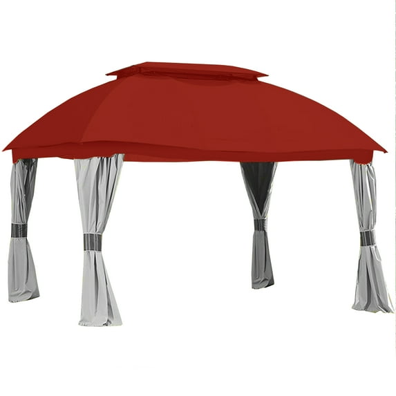 Garden Winds Replacement Canopy Top Cover for the Domed Gazebo - Cinnabar
