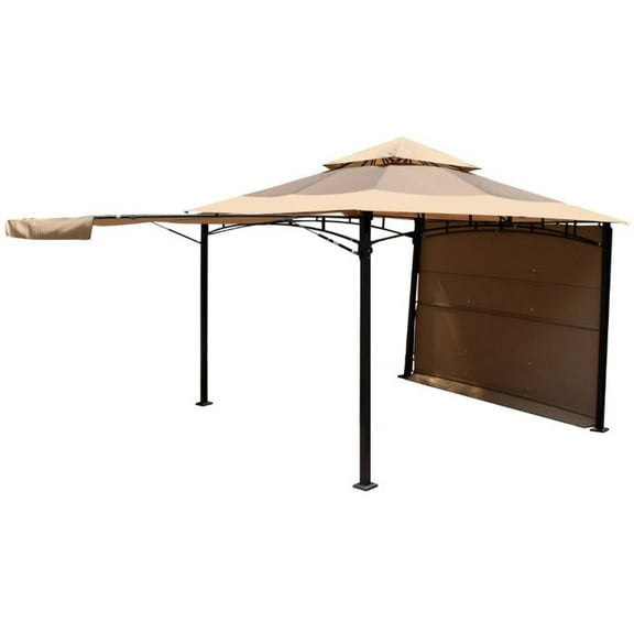 Garden Winds Replacement Canopy Top Cover for the Double Roof Awning Gazebo - RipLock 350