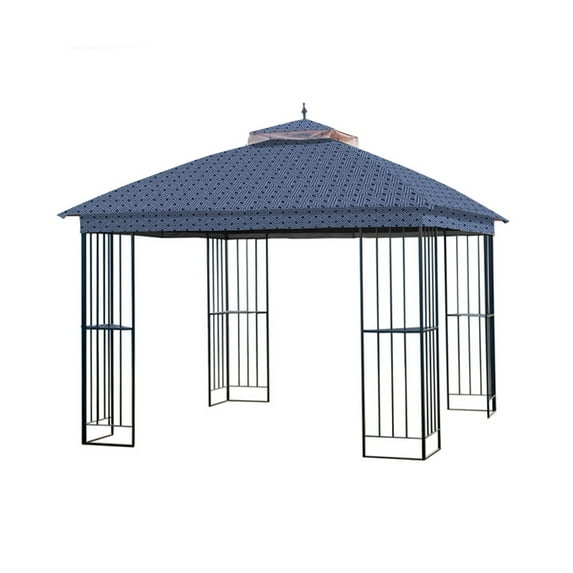 Garden Winds Replacement Canopy Top Cover for the GT Steel Finial Gazebo -Standard 350 - Midnight Trellis