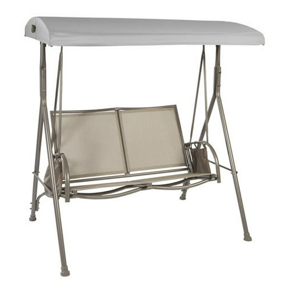 Garden Winds Replacement Canopy Top Cover for the Garden Treasures 2-Person Sling Swing - Slate Gray