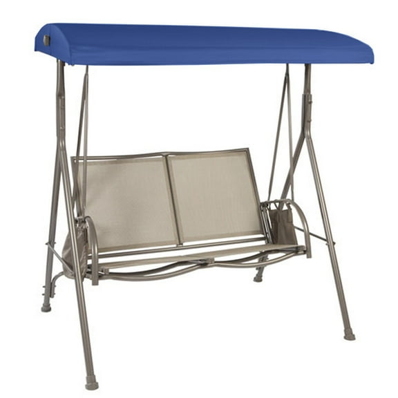 Garden Winds Replacement Canopy Top Cover for the Garden Treasures 2-Person Sling Swing - True Navy