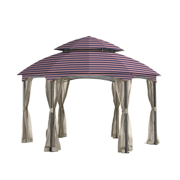 Garden Winds Replacement Canopy Top Cover for the Heritage Hexagon Gazebo -Standard 350 - Americana