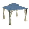 thumbnail image 1 of Garden Winds Replacement Canopy Top Cover for the Madaga Gazebo -Standard 350 - Midnight Trellis, 1 of 8