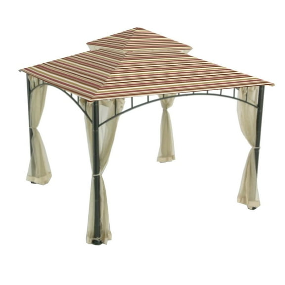 Garden Winds Replacement Canopy Top Cover for the Madaga Gazebo -Standard 350 - Stripe Canyon