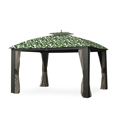 Garden Winds Replacement Canopy Top Cover for the Riviera Gazebo -Standard 350 - Palm