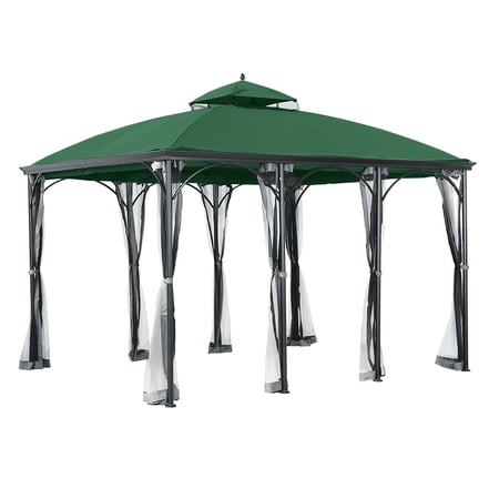 Garden Winds Replacement Canopy Top Cover for the Somerset Gazebo - Green