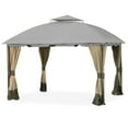 thumbnail image 1 of Garden Winds Replacement Canopy Top Cover for the South Hampton Gazebo - Slate Gray, 1 of 9