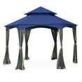 thumbnail image 1 of Garden Winds Replacement Canopy Top Cover for the Southbay Hexagon Gazebo - True Navy, 1 of 9