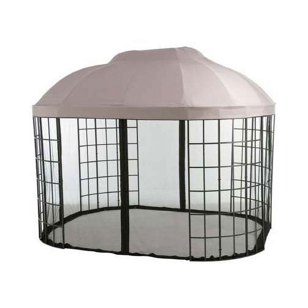 Beige Whisper 9.5' x 12.5' Oval Dome Gazebo Replacement Canopy