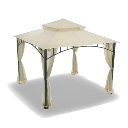 Garden Winds Replacement Canopy Top and Netting Set for Target Madaga Gazebo, RipLock 350