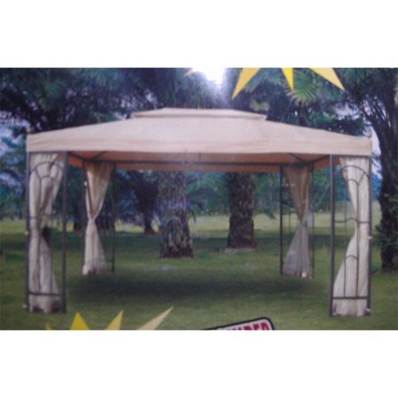 Garden Winds Replacement Canopy Top and Side Mosquito Netting Set for 10x13 Ft GAZ-422872 Gazebo - Riplock 350