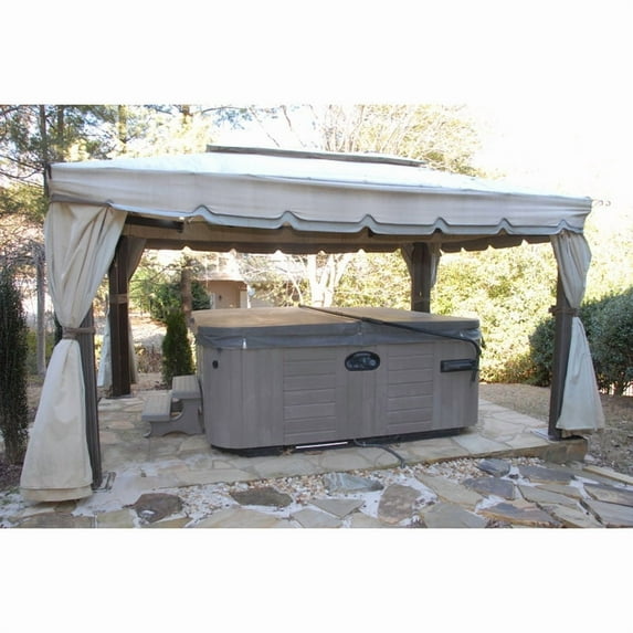 Garden Winds Replacement Canopy Top and Side Mosquito Netting Set for 14 x 10 Gazebo - Riplock 350