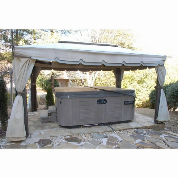 Garden Winds Replacement Canopy Top and Side Mosquito Netting Set for 14 x 10 Gazebo - Riplock 350