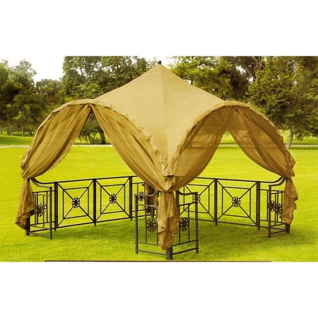 Garden Winds Replacement Canopy Top and Side Mosquito Netting Set for Arched Gazebo