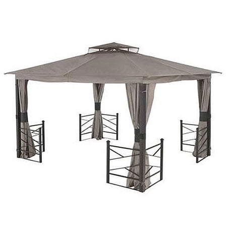 Garden Winds Replacement Canopy Top and Side Mosquito Netting Set for Creole L-GZ519PSTC-C Gazebo - Riplock 350