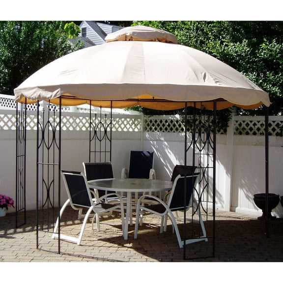 Garden Winds Replacement Canopy Top and Side Mosquito Netting Set for Home Depot 12Ft Round Gazebo