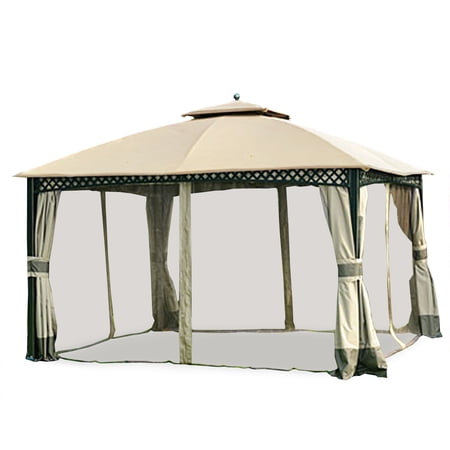 Garden Winds Replacement Canopy Top and Side Mosquito Netting Set for Windsor Dome Gazebo, Riplock 350